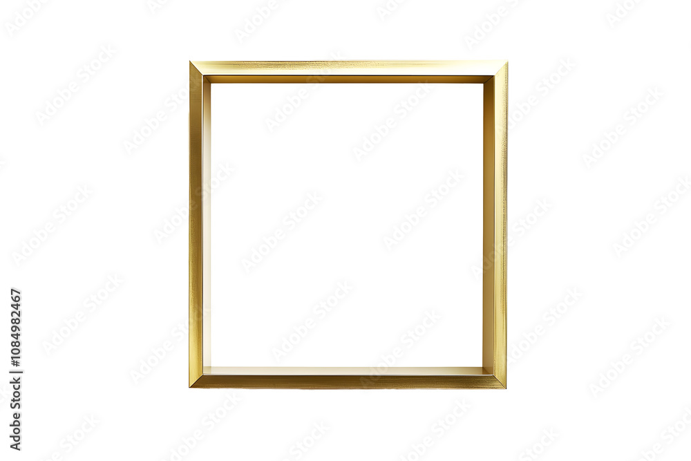Canvas Prints minimal gold square picture frame isolated on white background