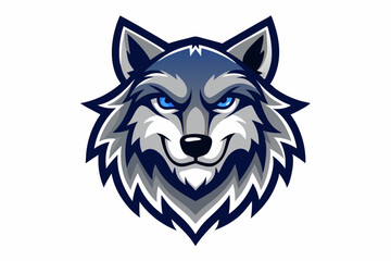 Wolf Head Mascot Logo Design Vector Illustration