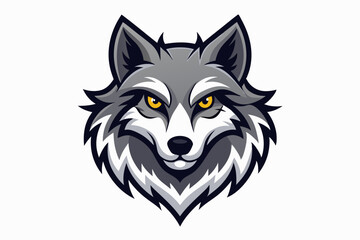 Wolf Head Mascot Logo Design Vector Illustration