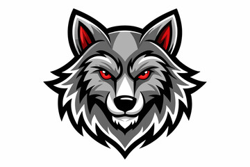 Wolf Head Mascot Logo Design Vector Illustration