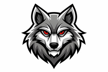 Wolf Head Mascot Logo Design Vector Illustration