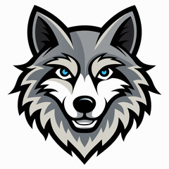 Wolf Head Mascot Logo Design Vector Illustration