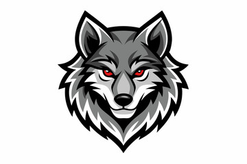 Wolf Head Mascot Logo Design Vector Illustration