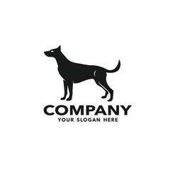 Dog logo template vector illustration