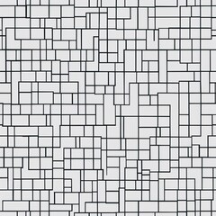 Abstract black and white geometric pattern with irregular lines and shapes
