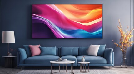 Abstract flow canvas, polished pink purple teal blend, clean design, Generative AI