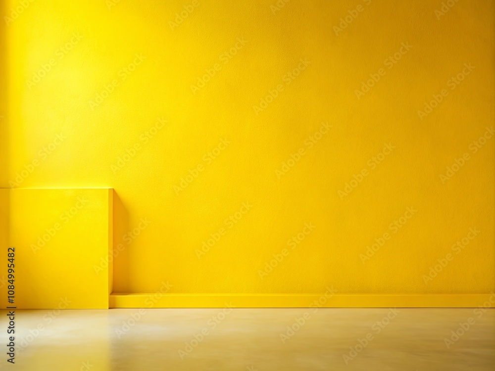 Poster abstract yellow background design for modern minimalist photography, evoking calmness and simplicity