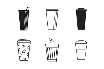Hot coffee cup icon pack for app and website ui designs.