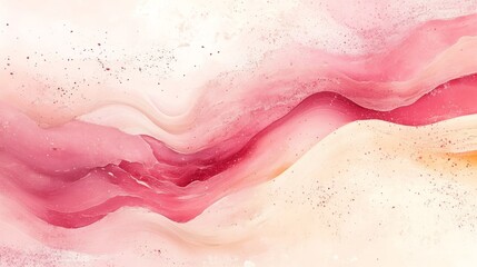 Fototapeta premium Abstract pink beige blend ripple with rough texture, lively poster header design, Generative AI