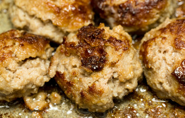 cutlets fried in a pan