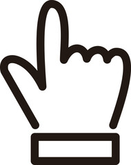 ビジネス　人物　指差し　アイコン　ピクトグラム　絵文字　マーク　ライン　飾り　イラスト素材