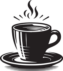 cup silhouette - hot cup  image  - vector image of hot cup 