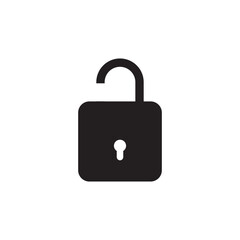 Padlock, lock or locked icon for social media, mobile application, password, UI template. website