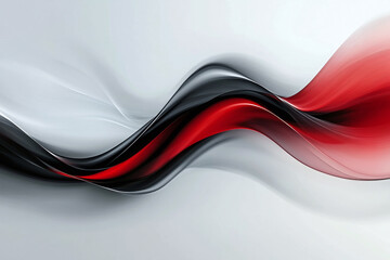 Futuristic Red and Black Abstract Design with Geometric Lines and Metallic Accents 