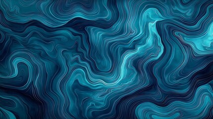Blue color abstract background with swirling lines wave
