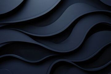 Fototapeta premium Abstract White Waves and Smooth Flowing Curves on a Monochrome Background