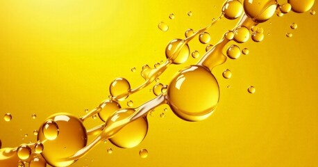 Vibrant Abstract Oil Bubbles In Yellow Liquid For Eco Friendly Designs