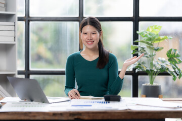 Confident Young Businesswoman at Work 