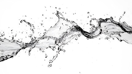 Naklejka premium Water Splash on White Background