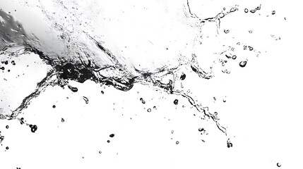 Obraz premium Water Splash on White Background