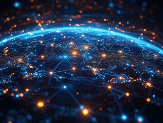 Fototapeta premium Global Network Connection