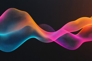 Colorful Light Trails with Glowing Neon Waves and Vibrant Energy Flow