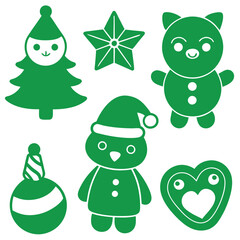 Adorable Christmas Stickers Featuring Festive Characters and Holiday Cheer