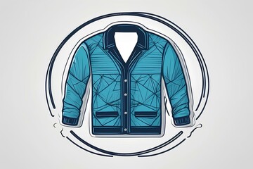 innovative 3D jacket illustration with glowing geometric lines emphasizing contemporary style