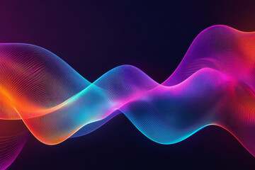 Fototapeta premium Colorful Light Trails with Glowing Neon Waves and Vibrant Energy Flow