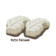Vector illustration of famous Malaysian traditional Eid festive dessert, kuih Raya called putu kacang 
