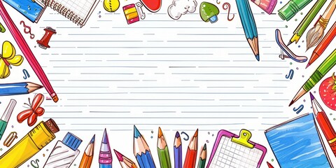 Back to School: Colorful Stationery and Supplies