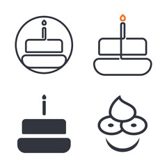 Bakery Cake Logo Template Icon