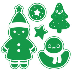 Adorable Christmas Stickers Featuring Festive Characters and Holiday Cheer