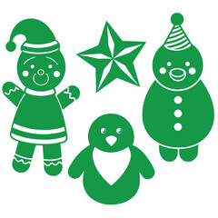 Adorable Christmas Stickers Featuring Festive Characters and Holiday Cheer