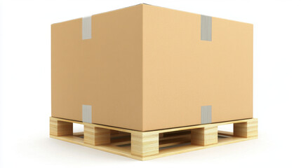 Large Cardboard Box on Wooden Pallets