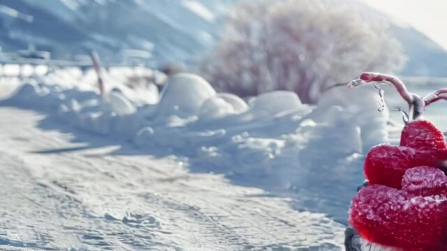 Bright holiday composition for happy celebrate valentines day