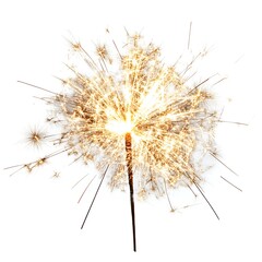 Fireworks isolated on white background, close up