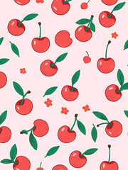 Cherry background pattern illustration