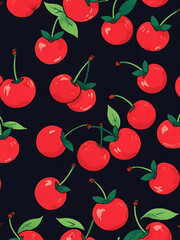 Cherry background pattern illustration