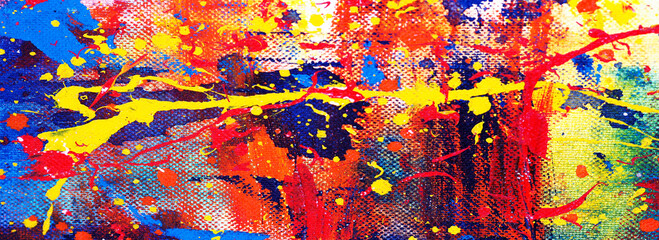 Water colors painting abstract art colorful paint with texture background design.