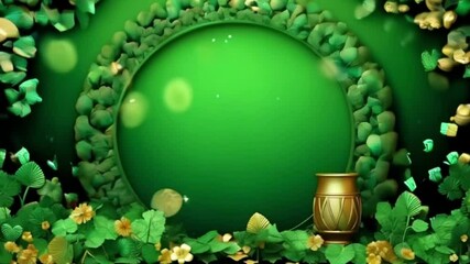 Traditional hat with shamrock for celebration holiday st Patrick's day