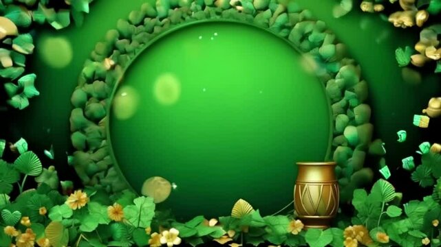 Traditional hat with shamrock for celebration holiday st Patrick's day