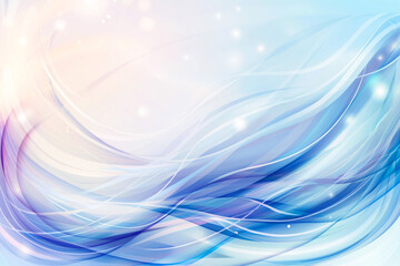 Dynamic swirls of soft blue and purple hues create a mesmerizing chaos against a silver background in this artistic composition