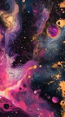 Obraz premium Cosmic Explosion A Mesmerizing Digital Creation of Abstract Space Phenomena