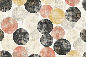 Retro Scandinavian Geometric Circles in Pastel Colors