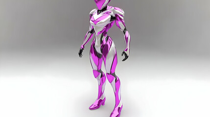 Fototapeta premium Futuristic Female Robot 3D Illustration