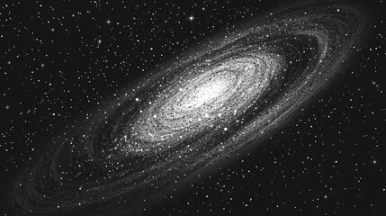Obraz premium A stunning view of the Andromeda Galaxy filled with stars in the dark cosmos at night