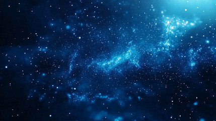 Fototapeta premium A stunning view of the night sky filled with sparkling stars and deep blue cosmic clouds