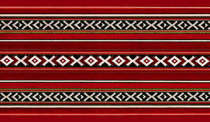 Vintage Sadu rug made in the arabian bedouin tribes style
