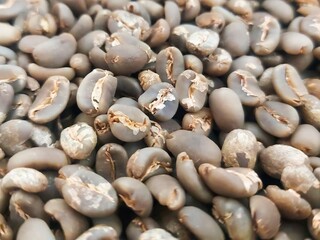 closeup green beans coffee, coffee beans.